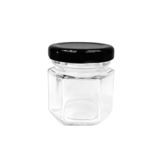 FRASCO 3404 HEXAGONAL C/TAPA NEGRA