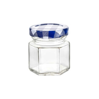FRASCO 3404A HEXAGONAL C/TAPA MANTEL AZUL